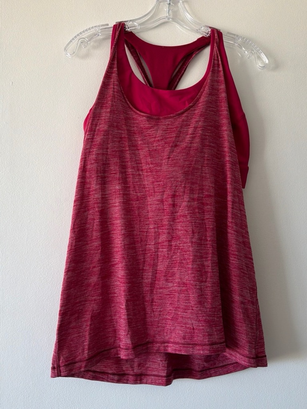 Lululemon Twist & Toil Tank Built-In Bra Heathered Magenta Berry Size 10